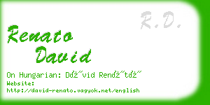 renato david business card